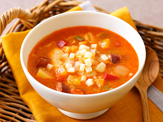 コロコロチーズたっぷりのミネストローネ