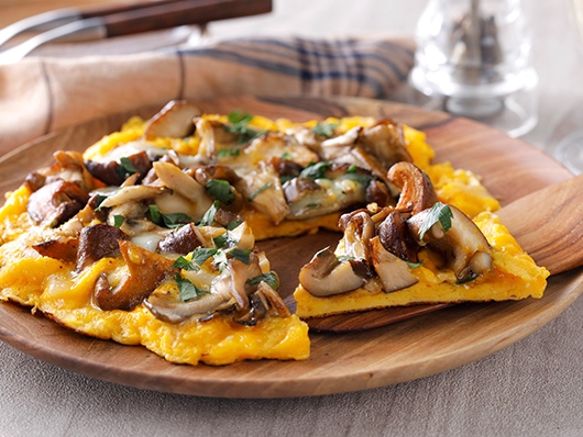 きのこのオープンオムレツ