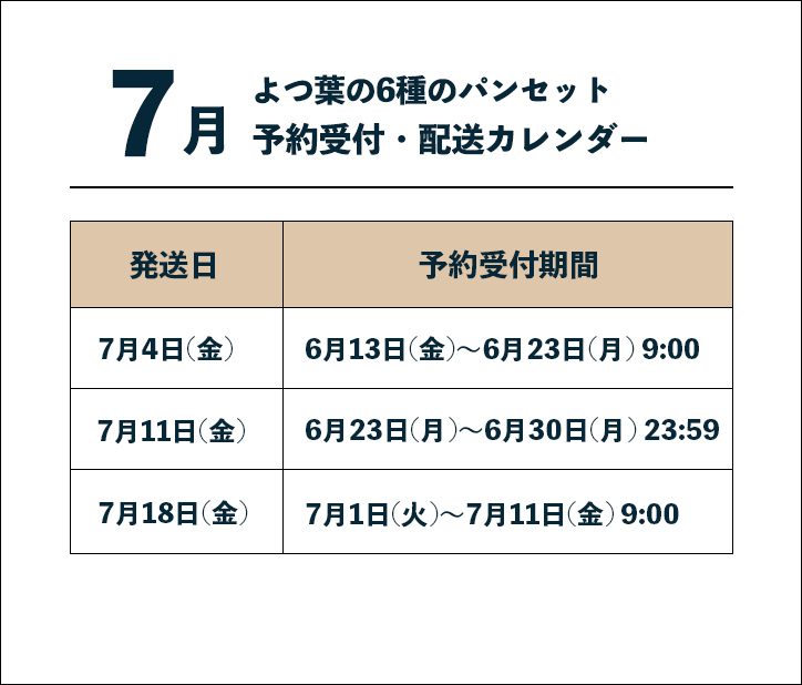 7月スケジュール