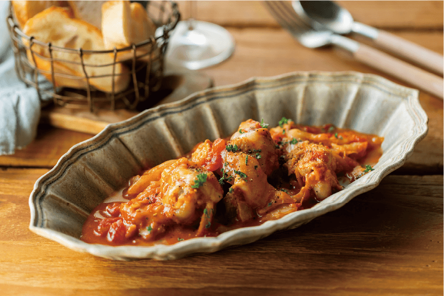 鶏手羽元と白菜のトマト煮