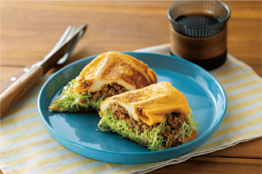 ミルクそぼろとたっぷりキャベツのワンパントースト