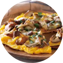 きのこのオープンオムレツ