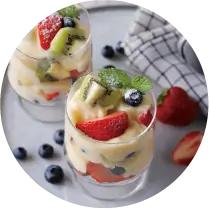 フルーツのカスタードトライフル