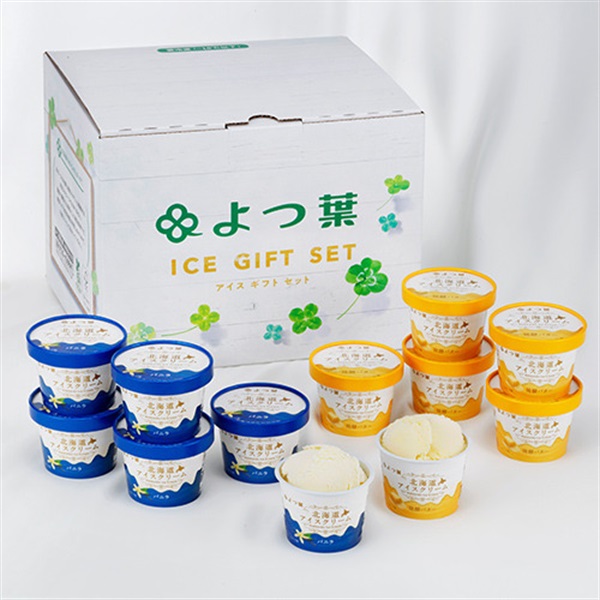 よつ葉　北海道アイスクリーム　バニラ＆発酵バター 2種12個セット CU-B 24H【送料負担ナシ】【冷凍便】